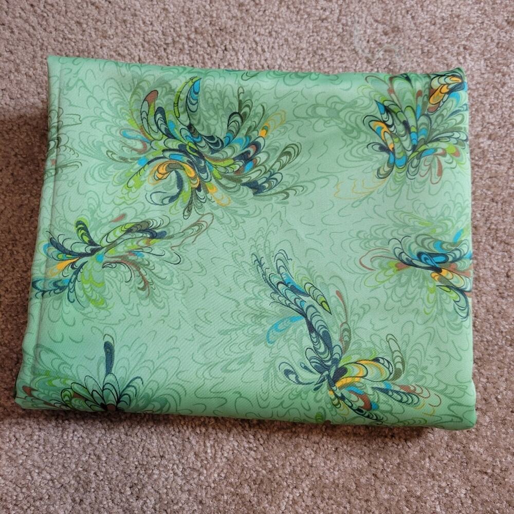 Vintage Green Abstract Fabric, 44x154